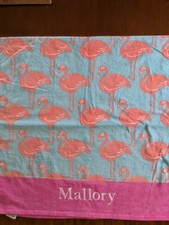 Pottery Barn Kids Large Beach Towel, 100 Cotton, Size 32"x64" Flamingos, Mallory