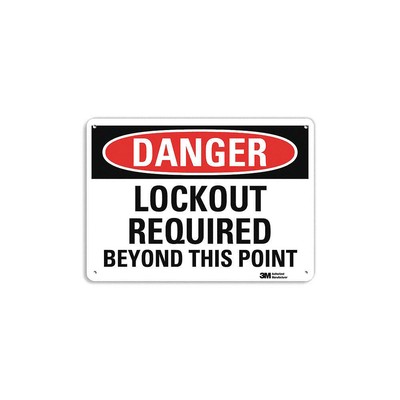 LYLE U3-1769-NP_14X10 Danger Sign,10 inx14 in,Plastic 44UP66