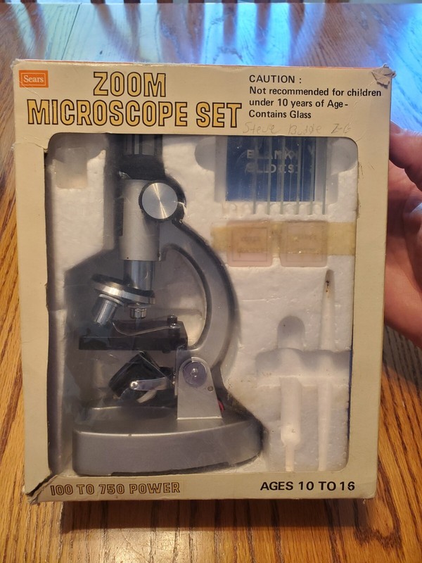 Vintage SEARS Zoom Microscope Set 49-2453 100 to 750 Power