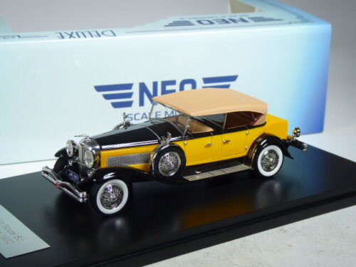 (KI-06-33) Neo Scale Models 45943 Duesenberg Modelo J amarillo/negro en 1:43 en embalaje original - Imagen 1 de 2