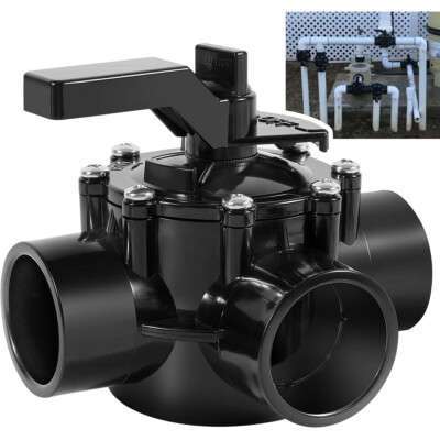 3-Port 1-1/2 to 2-'' 4715 Positive Seal NeverLube Valve for 1-1/2'' & 2'' PVC Pipe