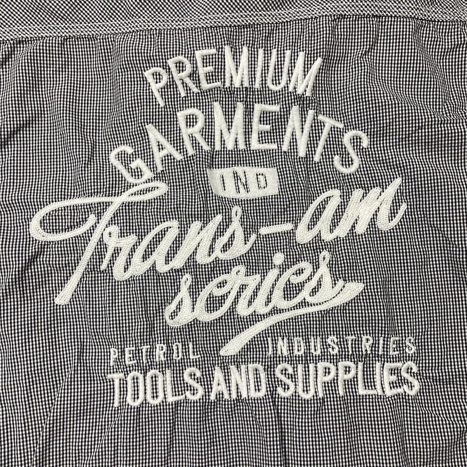 Camisa bordada Petrol Industries para hombre talla XL azul a cuadros Trans Am Series S/S Foto 4 de 4