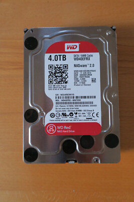 Western Digital WD Red 4TB (WD40EFRX) - 3,5 Zoll NAS-Festplatte - Nur 4h