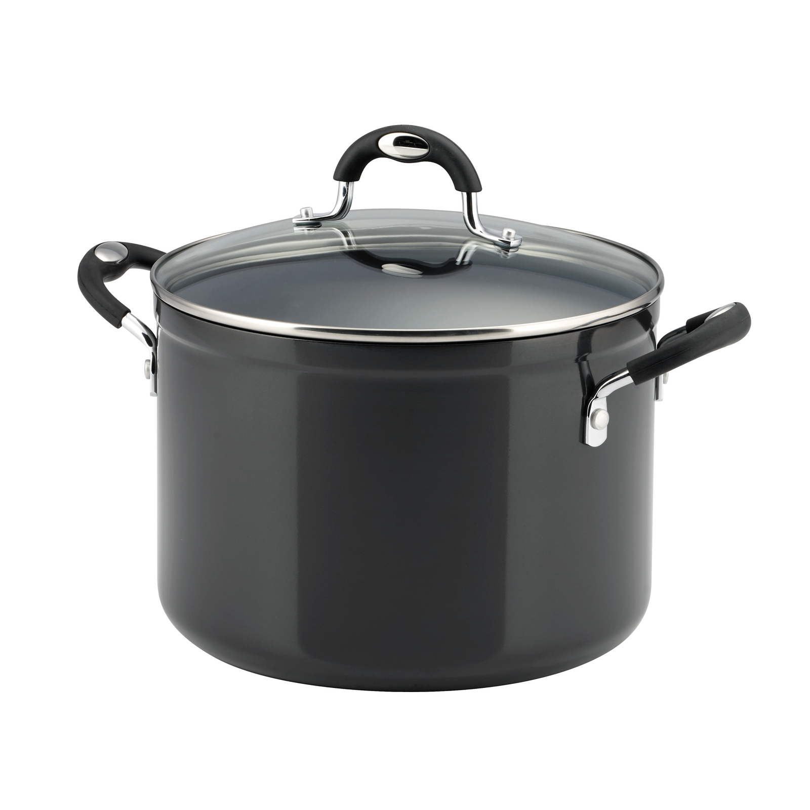 Tramontina 8 Qt Ceramic Stock Pot with Lid in Gray