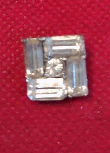 Beautiful Stunning Square Rhinestone Buttons Set of 4 - Picture 1 of 3