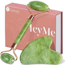 BAIMEI IcyMe Gua Sha  Jade Roller Facial Tools Face Roller and Gua Sha Set