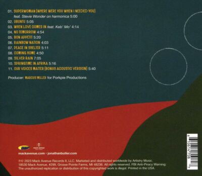 JONATHAN BUTLER UNBUNTU NEW CD