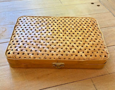 Vintage Caning Bamboo Clutch Used