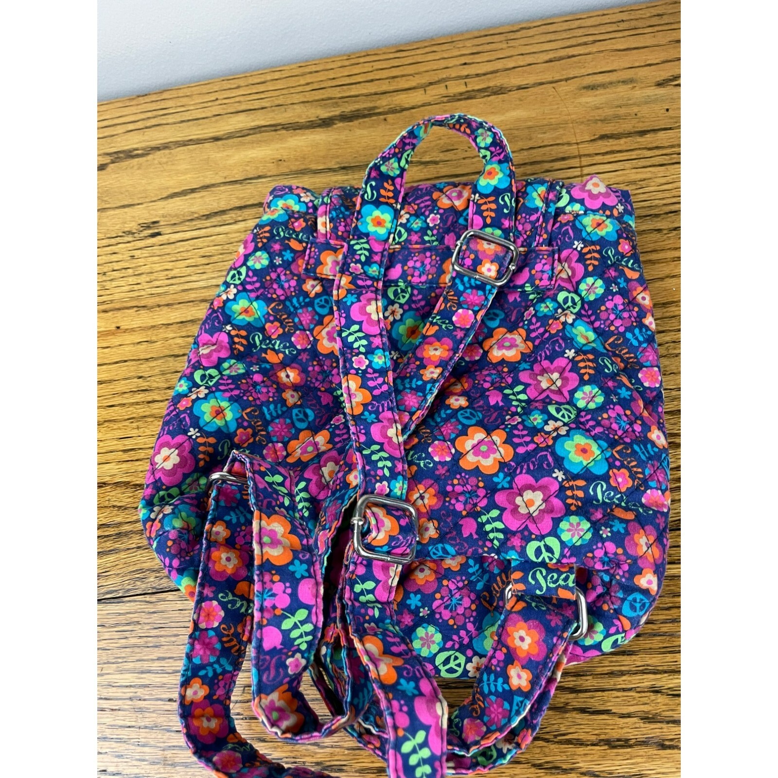 Small Floral Backpack Multicolor Adjustable Strap… - image 8