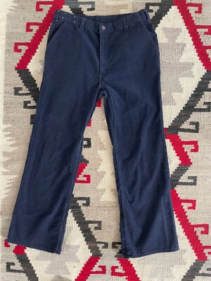 VTG 70s Levi’s 517 bootcut flare corduroy jeans pants made in usa 32x32  blue J23