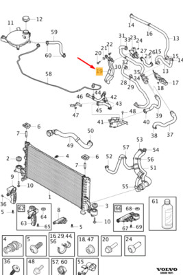 VOLVO XC40 Cooling System Bracket 32252196 NEW GENUINE | eBay