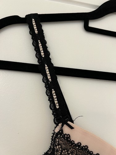 Conjunto de bata y camisón de cubierta corta Etam negro y rosa talla pequeña UK 8 pijama - Imagen 6 de 15