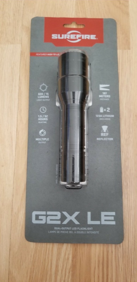 SUREFIRE (シュアファイア) G2X LE Dual-Output SureFire G2X LE-BK Dual Output Click Adjust LED Flashlight Proudly