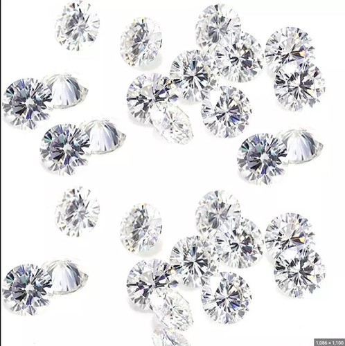 Certified 1 mm Round Cut CVD Diamond J Color VS1 Clarity 110 Pcs Diamond Lot - Picture 2 of 8