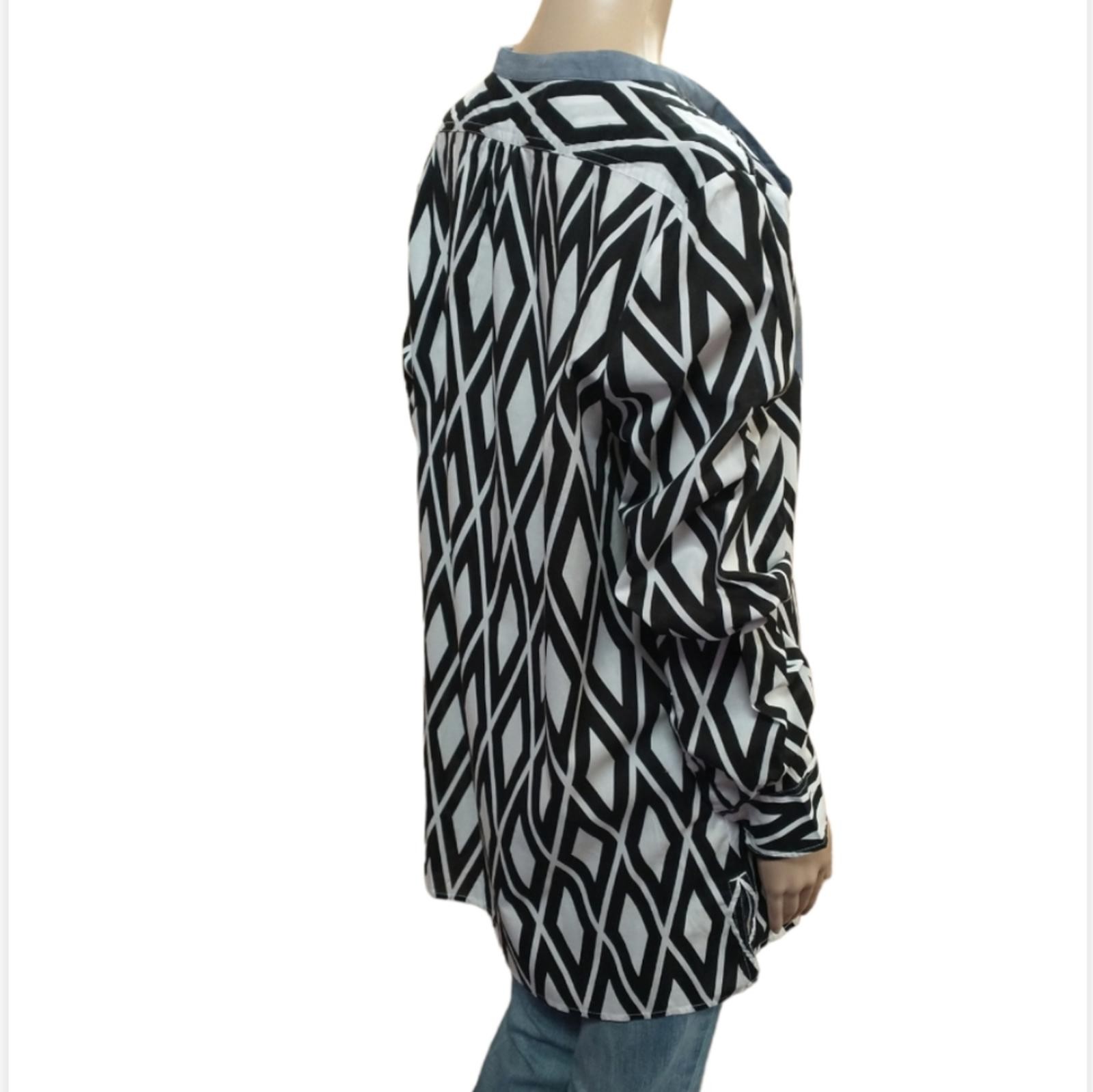 J. Crew Diamond Geometric Pattern Lightweight Lon… - image 7