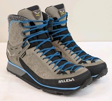 Salewa Mountain Trainer 2 GTX Winter Boots Women's 8 Gray Blue Gore Tex Hiking