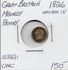 Great Britain George IV Maundy Penny 1826 S3821 - UNC