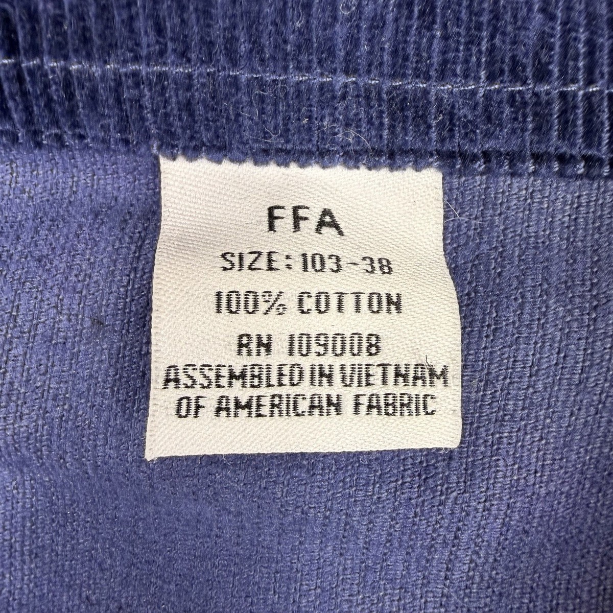 Vintage 80s FFA Coduroy Farmers Agricultural Education Florida