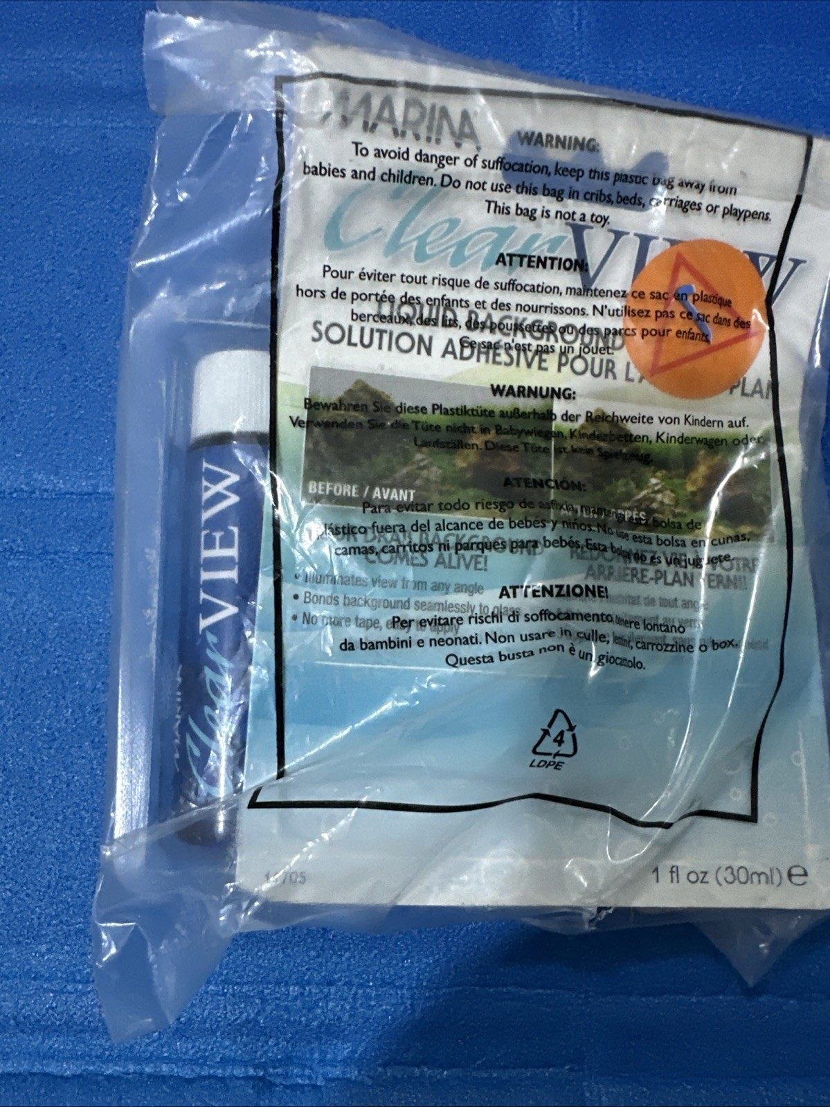 Marina Clear View Background Adhesive For Fish Tanks & Aquarium Backgrounds 30ml