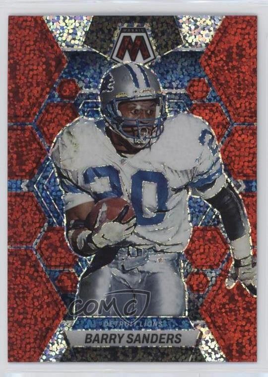 2023 Panini Mosaic Red Sparkle Prizm Barry Sanders #190 HOF 10ps