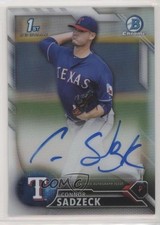 2016 Bowman Chrome Prospects Refractor 466/499 Connor Sadzeck #BCAP-CS Auto a6i