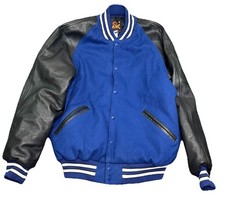 Vintage GAME Varsity Jacket Mens M Blue Wool ...
