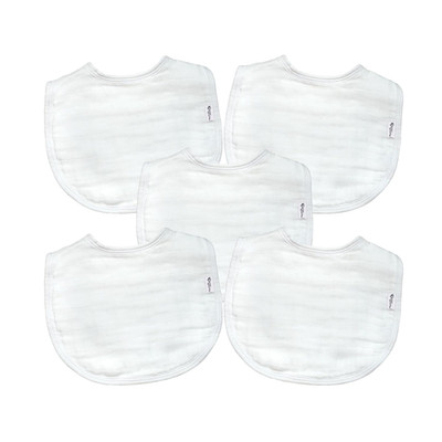 Absorbent Organic Cotton Muslin Bibs, 0-12Mo Hypoallergenic, STANDARD 100 by OEK
