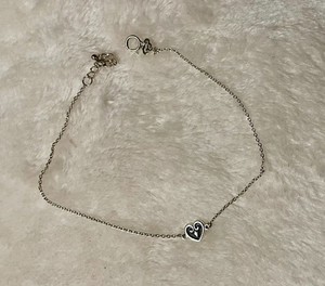 Sterling Silver IBB Italy Ankle or Wrist Delicate Heart Bracelet   9+1”