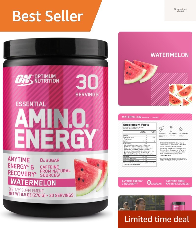 Amino Energy - Pre Workout with Green Tea, BCAA, Amino Acids, Keto Friendly, ...