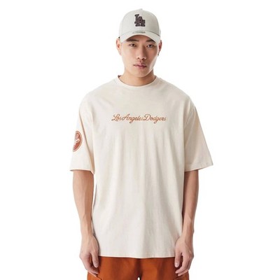 New Era MLB Tartan LA Dodgers T-Shirt Herern Shirt lightbeige 47409