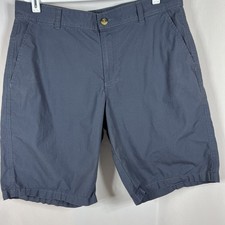Columbia Mens Blue Washed Out Flat Front Shorts Style 1491953 Size 34