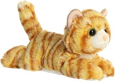 Adorable Mini Flopsie Ginger Cat Stuffed Animal - Mini Companions Orande 8 Inch