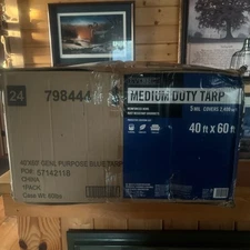 Everbilt 40 x 60 ft. Blue Gen Purpose Waterproof Medium Duty Tarp Cover 5MIL