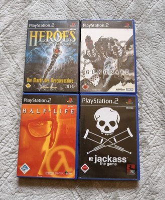 PS2 Spielepaket : Half-Life, Gungrave, Jackass, Heroes PAL DE