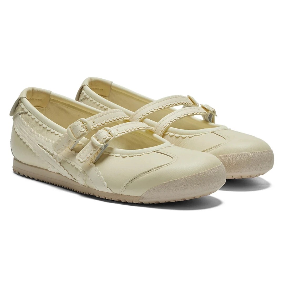New Patou x Onitsuka Tiger Mexico 66 TGRS Ivory Cream Ballet Flats