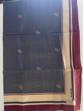 Vintage Amtrak On Board Employee Women's Scarf - Burgundy Navy Stripes RARE