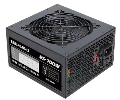ESGaming ES-700W ATX Power Supply Non Modular PSU, 4+4 Pin Connectors, 120mm Fan