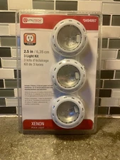 Utilitech Xenon Puck Lights-3 Ct. Plug-In, Linkable, Dimmable (0494097)