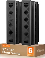 Floor Register 2X14, Heavy Duty Walkable Steel Floor Vents Ease Adjust Air Flow