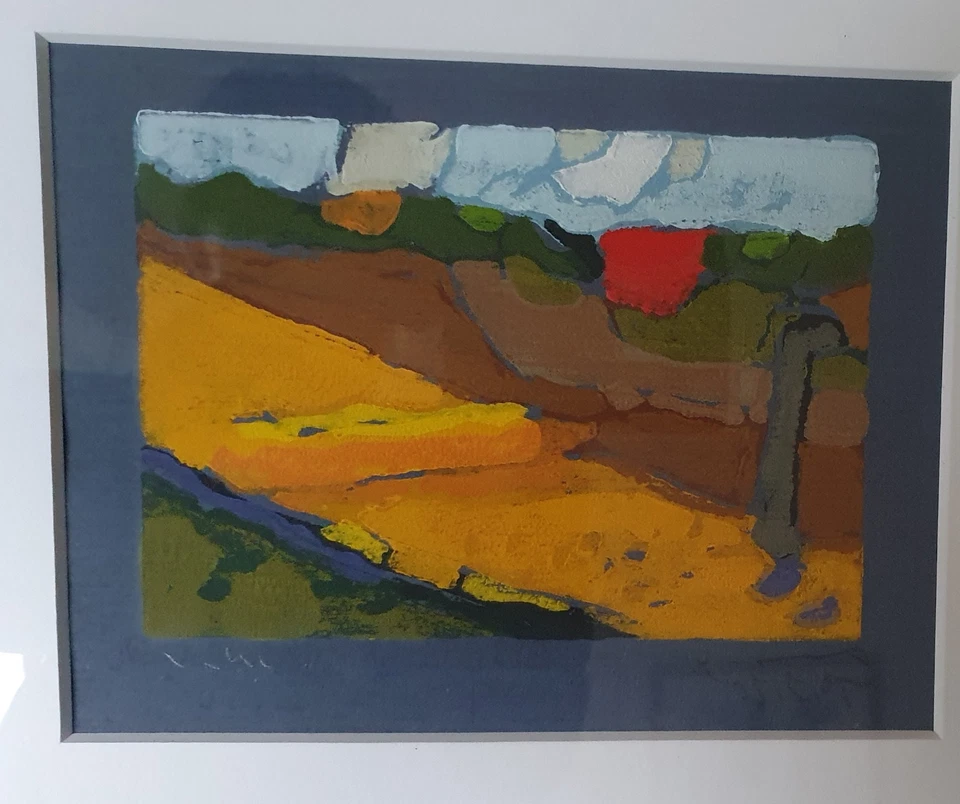 Klaus Fußmann, Linolschnitt, hochwertig gerahmt, handsigniert, TOP Zustand *** - Bild 2 von 4