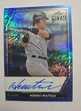 2025 Leaf Metal Hideki Matsui Blue Shimmer On Card Auto 2/4 Yankees