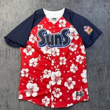 Vintage Jacksonville Suns jersey  Hawaiian Night Baseball Signed Patch Size 48