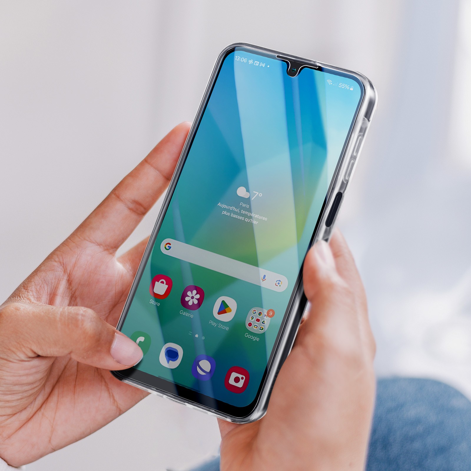 Coque intégrale A16 tactile antichoc protégeant l'objectif des rayures sur la table - 4