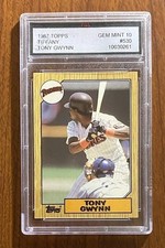 1987 Topps Tiffany #530 Tony Gwynn FGS 10 GEM MINT Finest Grading Service