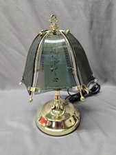 Vintage Touch Lamp 6 Glass Panel Gold Tone Ac...