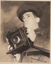 Wesley Howland Washington DC with Graflex camera USMC 1937 - Original Photo