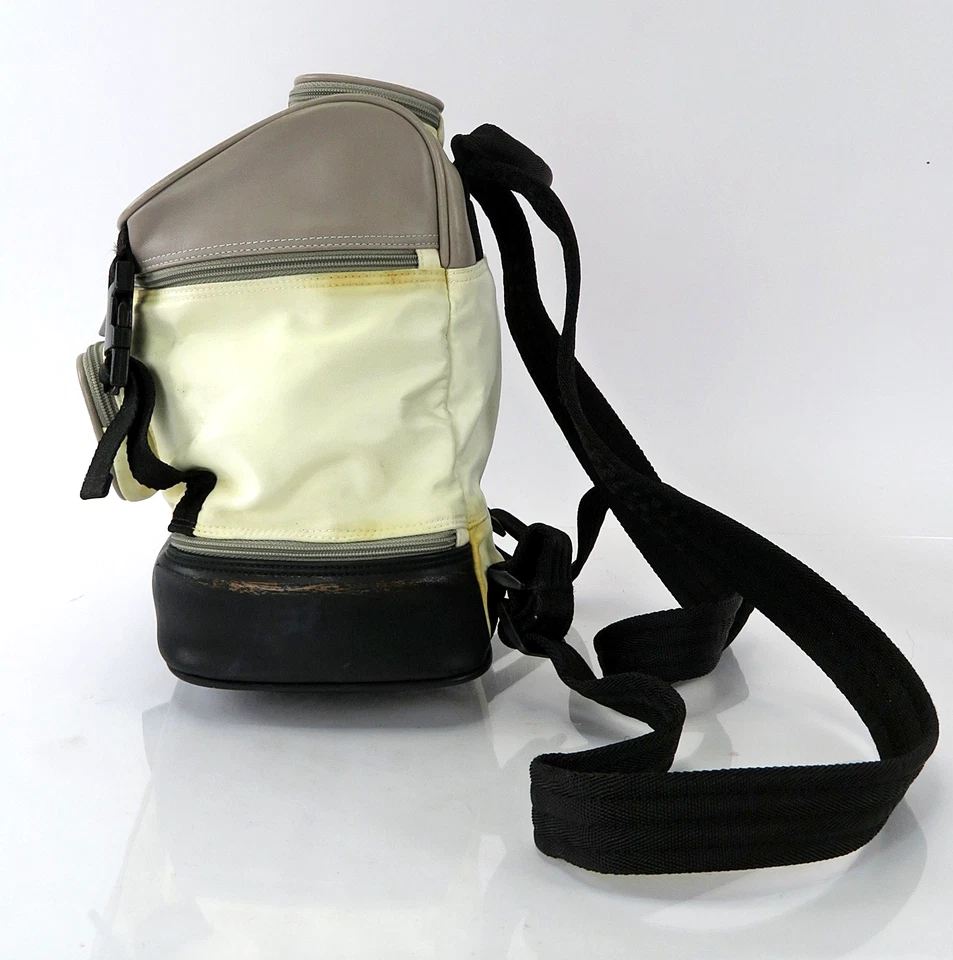 Auth CHANEL White Nylon Black & Gray Leather Sport Line Backpack Bag #61514 - Image 4 of 4