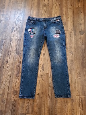 BORN FLY Cloud Hoppers Dark Stone Wash Men's Jeans Size 36 X 28.5