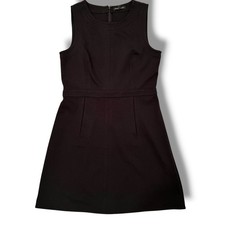 Banana Republic Stretch Sleeveless Sheath Sz 12 Black Business Minimalist C-6