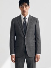 Hickey Freeman Beacon Tasmanian 150's Loro Piana Suit Size 40 R 232